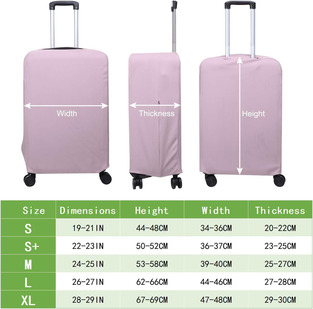 PATIKIL Luggage Cover, Suitcases Covers Elastic Carry on Cover Protector Washable Scratch-Resistant Fits 19-21 Inch Luggage for Travel Business Trips, Lavender Purple