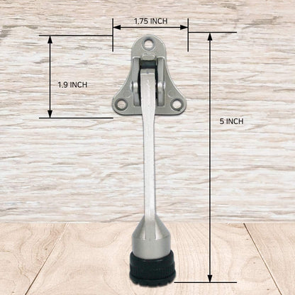 Door Stopper, Kick Down Door Stops for Heavy Doors, with Rubber Tip and Spring Lever, Adjustable, Easy to Set Down and Release, 4-Inch, for Wide Doors (4inch x 30pack, Satin Nickel)