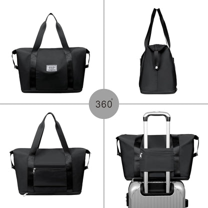 NPBAG Women Travel Duffel, Multi Functional Large Expandable Weekender Carry-on Tote, Gym Workout Overnight Bag, Mommy Hospital Bag for Labor and Delivery