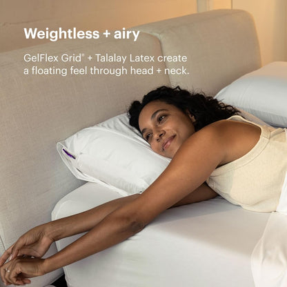 Purple Harmony Pillow - King Tall, Greatest Pillow Ever Invented, 360º Hex Grid & Talalay Latex Core - No Pressure Support, Stays Cool, Luxurious Comfort