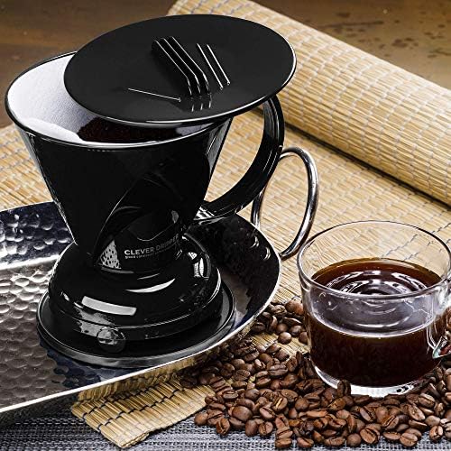 Clever Coffee Dripper | Large 18 oz | Black | BPA-Free | 100 Filters