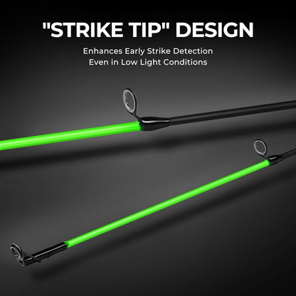 KastKing Brutus Spinning Rods & Casting Fishing Rods, Brute Tuff Composite Graphite & Glass Blanks, Stainless Steel Line Guides w/Zirconium Oxide Rings Tip Top, Chartreuse Strike Tip