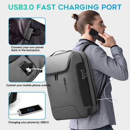 BANGE Anti Theft Backpack With TSA Lock,Waterproof Backpacks With YKK Zipper, High Tech Business Backpack For Men And Women, Laptop Backpack Fits For 17.3 Inch Notebook…