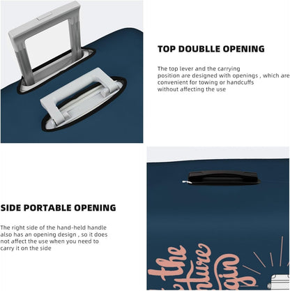 Let The Adventure Begin Luggage Cover Washable Suitcase Protector, Luggage Tag Travel Birthday Gifts For Men Women (S 18-21 Inch Luggage)