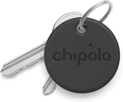Chipolo ONE Spot - Key Finder, Bluetooth Tracker for Keys, Bag - Works with The Apple Find My app (only for iOS) (Almost Black)