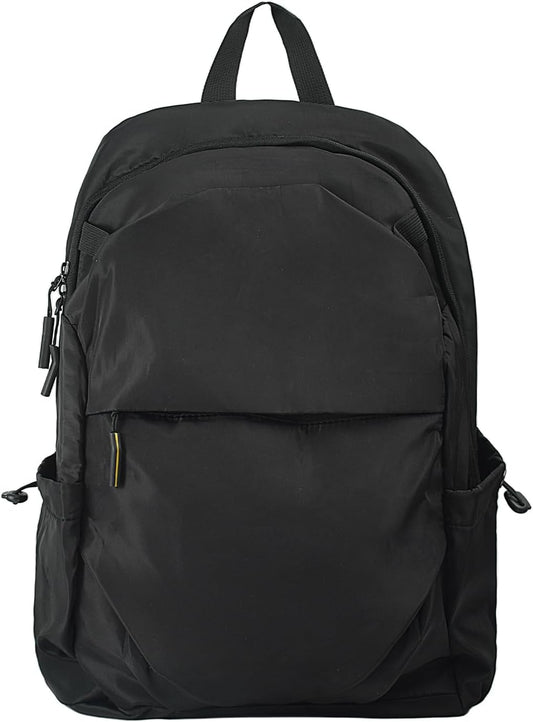 Multi-Pocket Laptop Backpack, 24L Capacity, Fits 14-inch Laptop, 16.9x12.6x5.5 inches, 1.1 lbs, Black/Navy/Gray (Black)