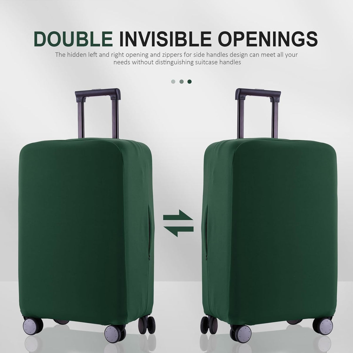 Travel Luggage Cover Suitcase Protector Scratch-Resistant Fit 19-31 Inch Suitcase, Not Included Suitcase (Avocado Green, SX(22-23 inch))