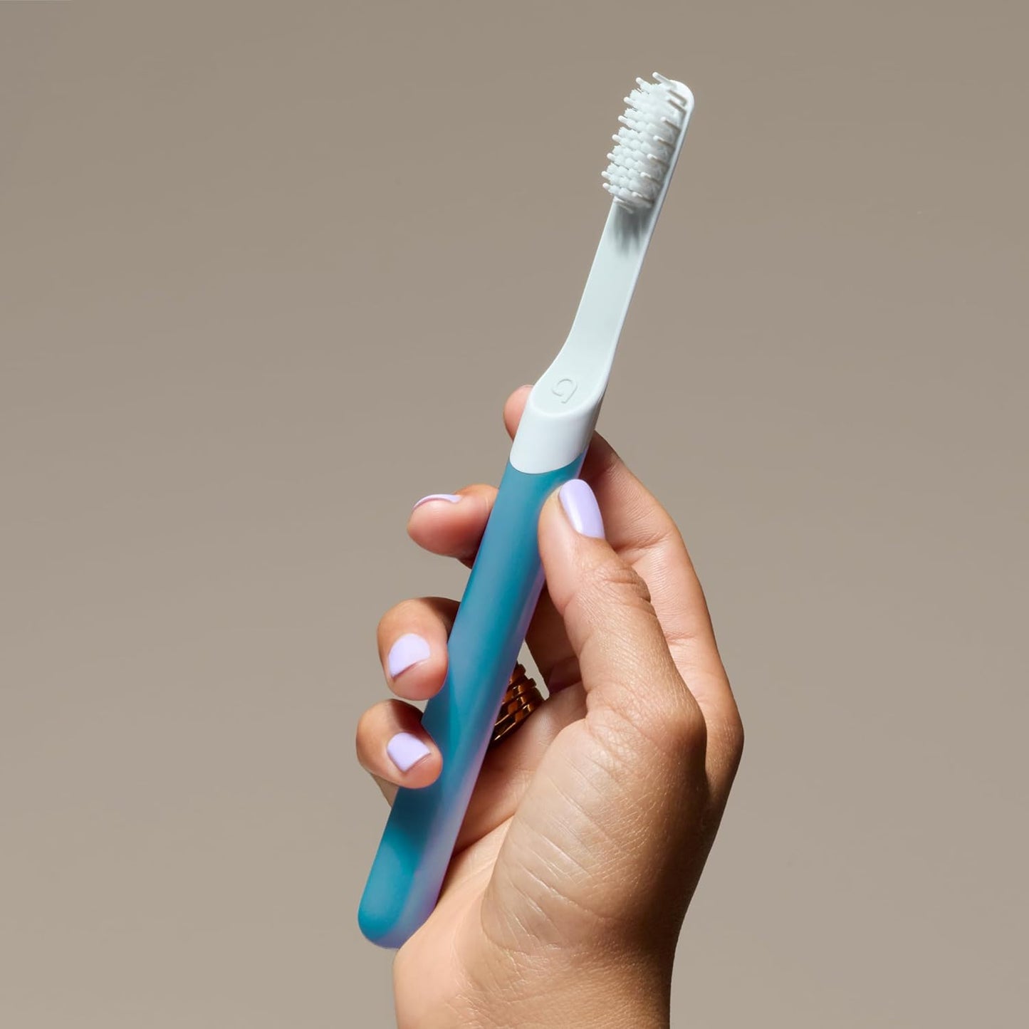 Quip Plastic Sonic Toothbrush, Electric Toothbrush for Adults –Time Travel & Soft Bristles with Travel Case & Replaceable Brush Head -3-Month Battery Life - Marine Blue
