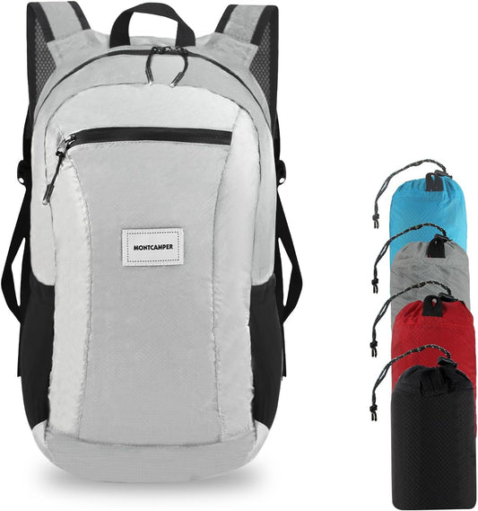 Hiking Daypack - Lightweight & Water-Resistant Portable Backpack for Travel, Camping, Outdoor Adventures(20L, grey)