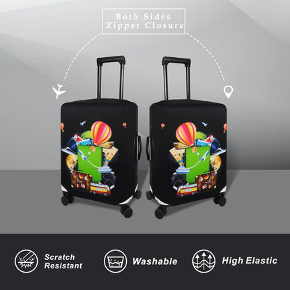 Explore Land Luggage Cover Suitcase Protector Fits 23-26 Inch Case (Travel, M)