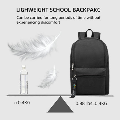 OMOUBOI Casual Daypacks Superbreak Backpack 14 inch Laptop Backpack for Women & Men Fits Tourism Business (Black)