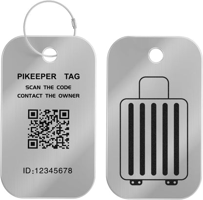 Smart Luggage Tags for Suitcases - Waterproof QR Code Bag Tags with Location Notification When Scanned, Self-Modifiable Info, Durable & Personalized Backpack Travel ID Tags