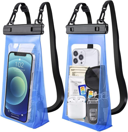 Large Capacity Waterproof Phone Pouch Floating, Waterproof Bag Case for iPhone 15 14 Pro Max 13 12 11 X XR 8 Plus Samsung Up to 6.9'', IPX8 Water Proof Phone Dry Bag for Swimming Kayaking, 1Pack