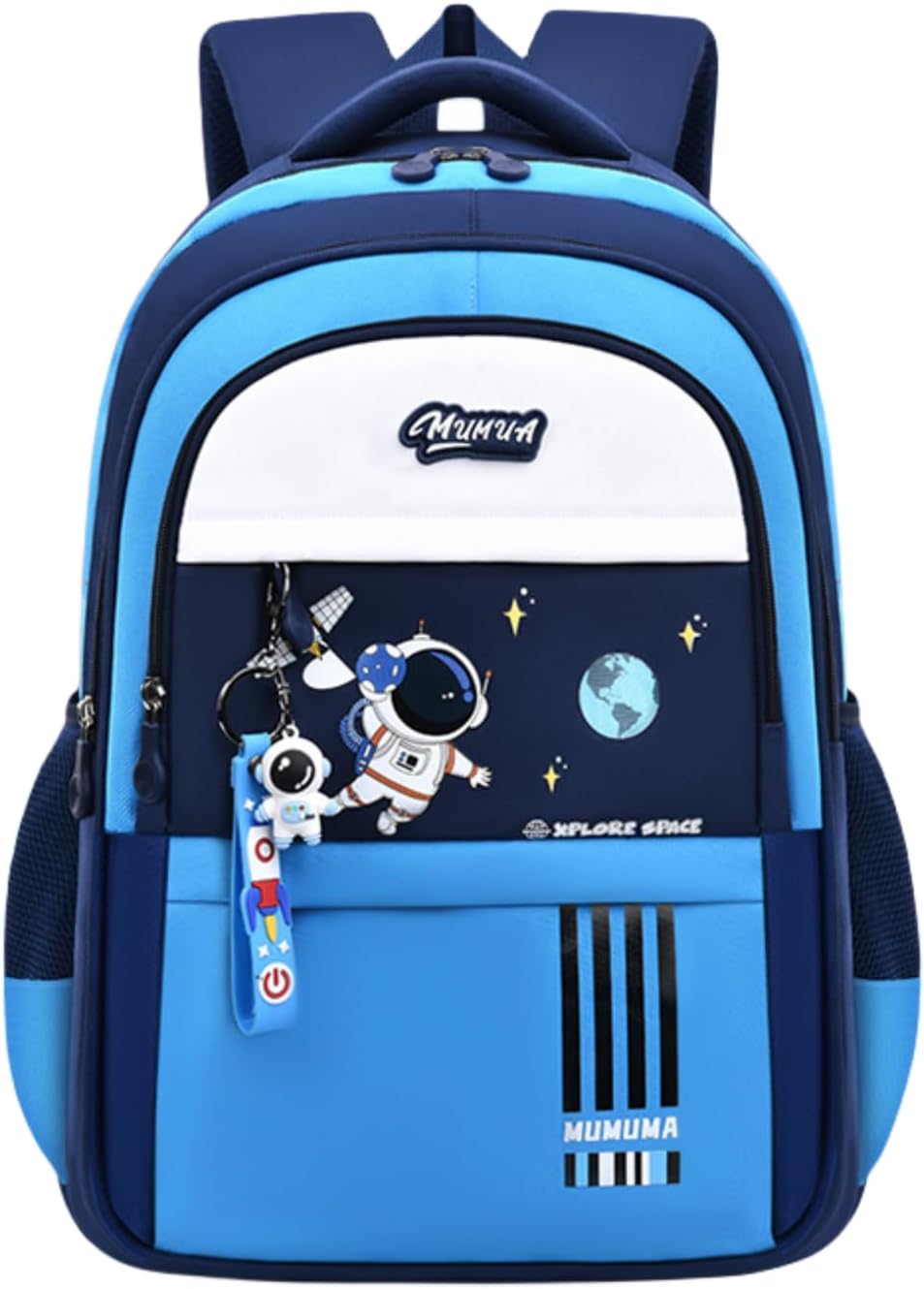 MITOWERMI Astronaut-space Backpack for Boys-Girls Elementary Middle School Backpack Book Bags for Boys Kids Lightweight Back Pack Blue