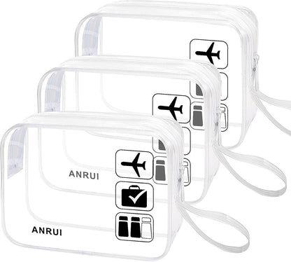 ANRUI Makeup Bags Clear Cosmetic Bag for Women Small Makeup Pouch for Girls/Kids Travel Toiletries Organizer Bags Waterproof Travel Liquids Storage Bags