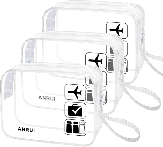 ANRUI Makeup Bags Clear Cosmetic Bag for Women Small Makeup Pouch for Girls/Kids Travel Toiletries Organizer Bags Waterproof Travel Liquids Storage Bags