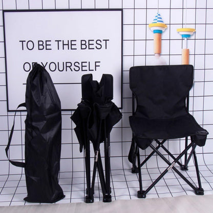 Folding Camping Chair for Small Man, Portable Outdoor Backpacking Chair for Fishing, Hiking, Picnic, Camping, Lawn, Concert, Ultralight Compact Camping Chair with Carry Bag (Black)