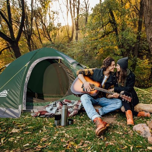camppal 2 Person Backpacking Tent Waterproof 4 Season Tent with Snow Skirt