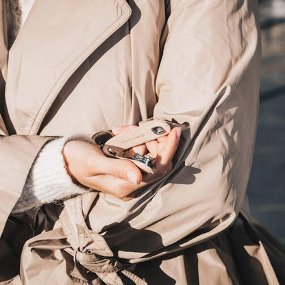 Jibbon Italian Premium Leather Key Organizer - Stylish Key Holder with Marine Grade 316 Stainless Steel, Compact EDC Keychain