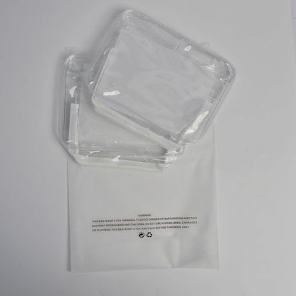 Lermende 2pcs Clear Toiletry Bag TSA Approved Travel Bag,Carry On for Travel,Airport Airline Accessories Compliant Bag,Quart Sized Makeup Cosmetic bag Women Men (Transparent, 2 Pack)