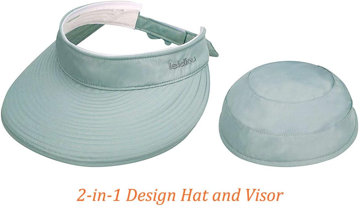 HINDAWI Sun Hats for Women with UV Protection Wide Brim Sun Hat Visor Summer Beach Outdoor Foldable Womens Cap