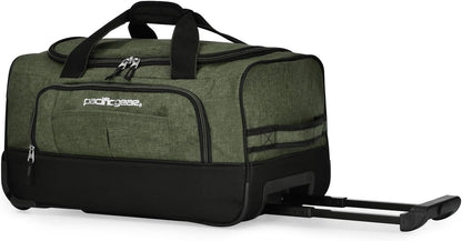 Pacific Gear Rolling Duffel Bag with Wheels, Luggage, Hockey, Sports, XL, Rollers, Heavy Duty 21"