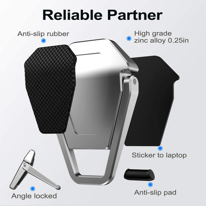 Laptop Stand for Desk, Portable Anti-Slip Keyboard Riser, Zinc Alloy Keyboard Stands, Computer Stand Compatible with MacBook Air/Pro, 10-15.6 Inches Laptops and Keyboards (Black)