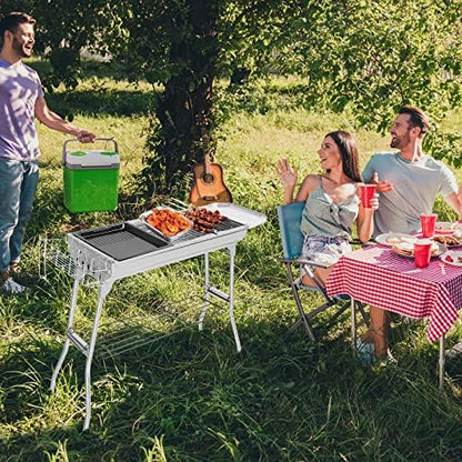 Outvita Portable Charcoal Grill, Large, 39 x 12 x 28"