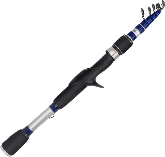 KastKing Compass Telescopic Fishing Rods and Combo, Sensitive Graphite Composite Blank, Easy to Travel, Packs to Just 17" in Length, Stainless Guides and Ceramic Rings, Combos w/ 4+1BB Spinning Reel