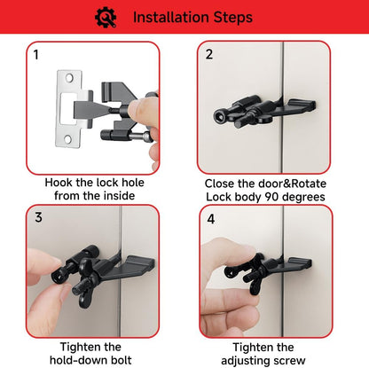 Portable Alarm Door Stopper for Additional Safety in Hotel,Apartment and Bedroom,Removable Bottom Door Jammer Device,Anti Theft Extra Security Lock Kit for Travel. (Alarm Stopper&Lock)