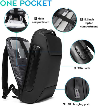 BANGE Anti Theft Backpack,Smart Work Backpack with USB Charging Port, Business Laptop Fit for 15.6 INCH Laptop…