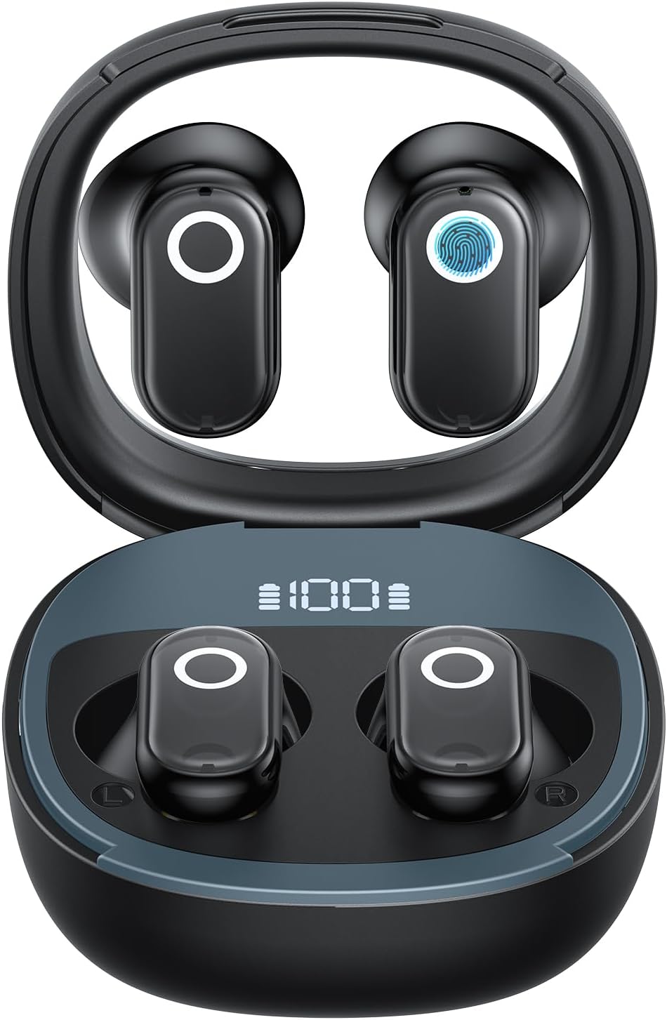 AI Translation Earbuds Real Time, 139 Language Translator Earbuds TWS 3-in-1 Translation Headphones, Translation Device for Travel Business Learning Compatible with iOS and Android, Black