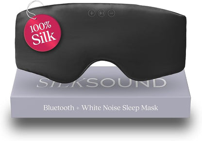 SilkSound 100% Mulberry Silk Bluetooth Sleep Mask by BackBayAudio