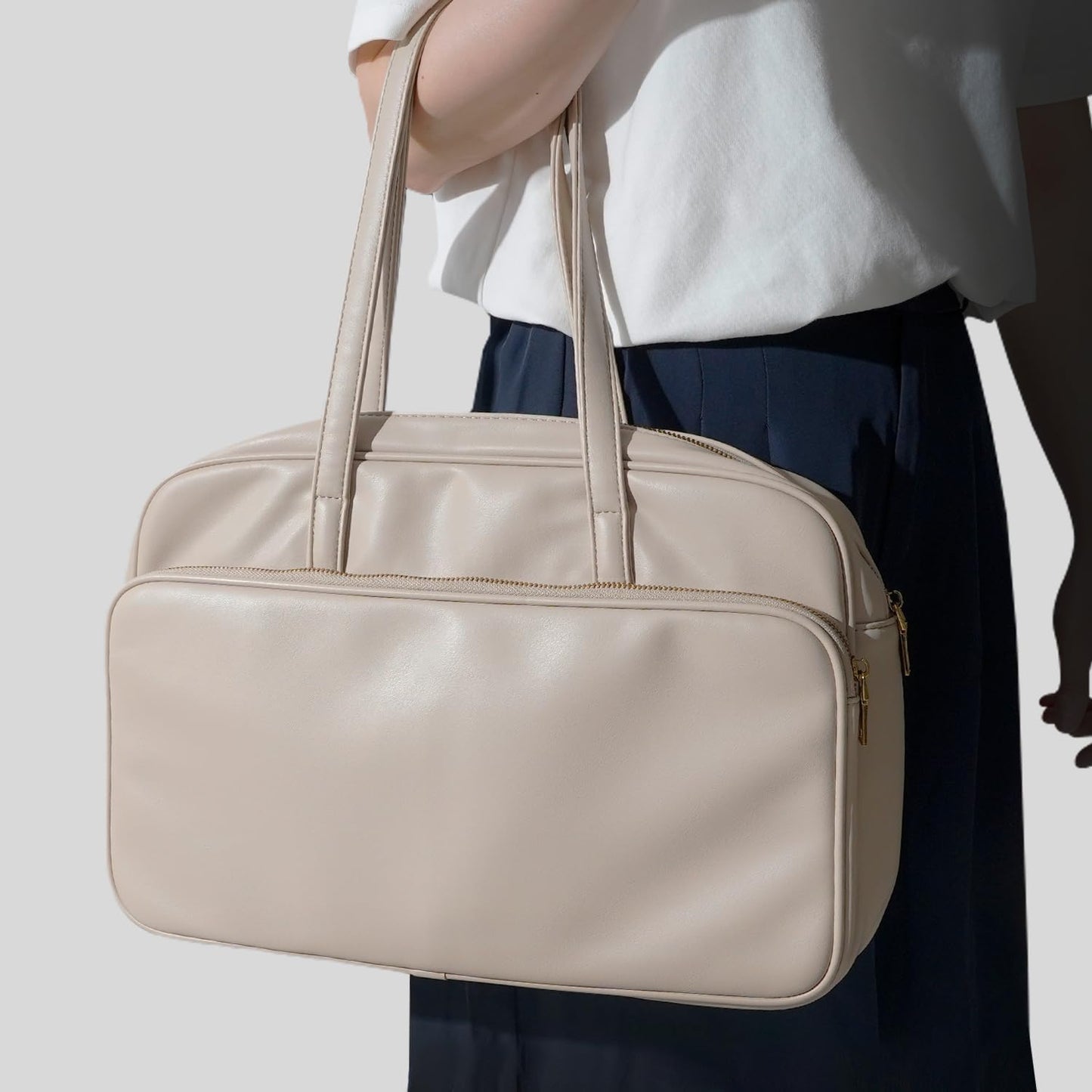 Laptop Tote for Men & Women 14Inch Computer Bags Briefcase Business Office Travel Work Handbag Carrying Bag with Large Front Pocket Color Khaki