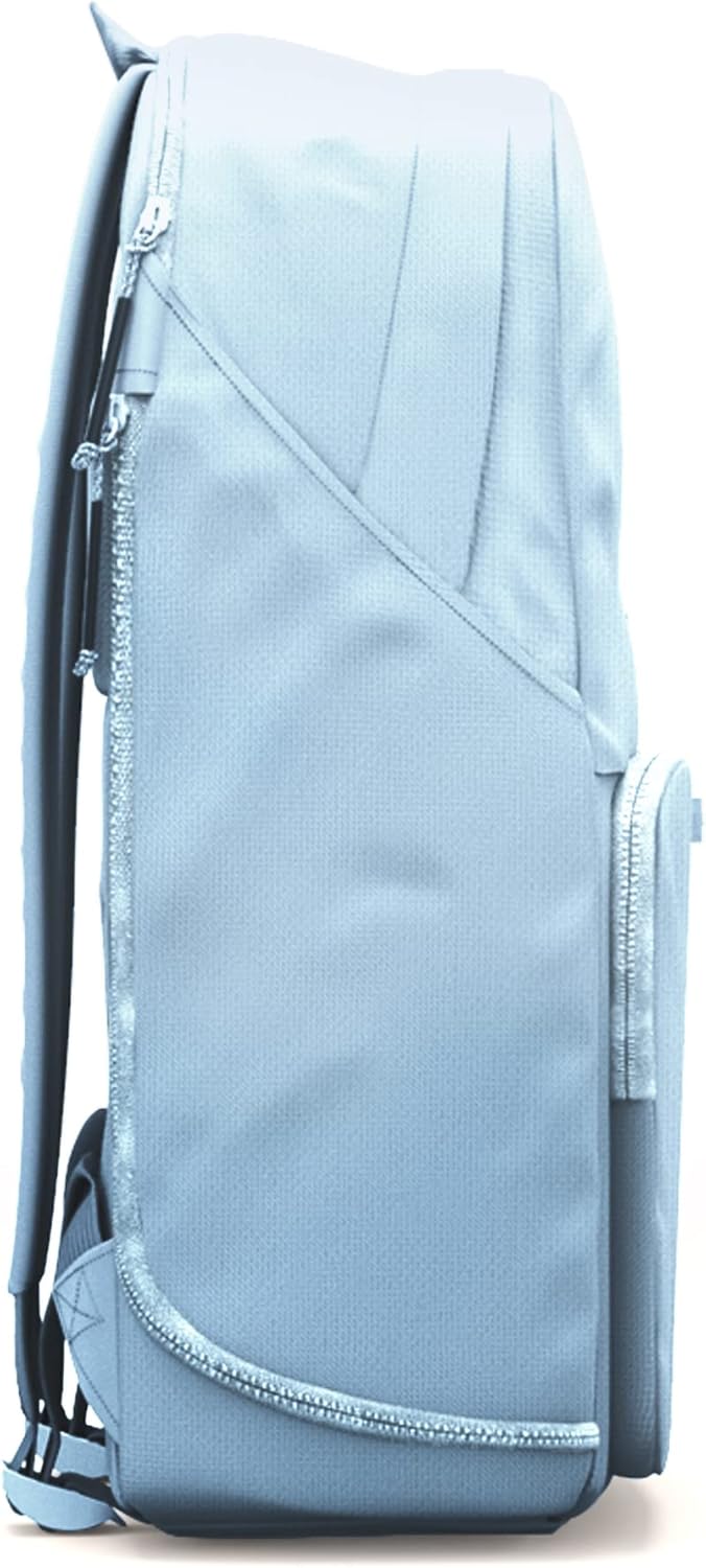BREVITE The Backpack- Casual daypack backpacks for every function. Compact but spacious 18L aesthetic traveling backpack with laptop compartment. (Misty Blue)