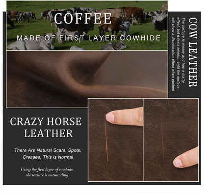 CONTACTS Full Grain Leather Family Passport Holder for 4 Airtag Passport Wallet RFID Blocking Travel Passport Cover with 4 Passport Slot, 6 Card Slot (Brown)