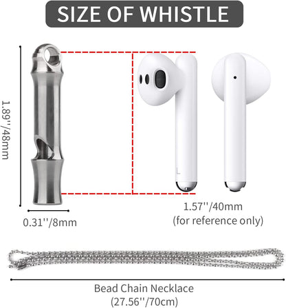 Emergency Whistle,Titanium Whistle EDC Safety Whistle for Outdoor Camping,Loud Survival Whistles Loud up to 120db