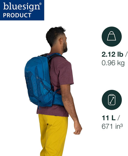 Osprey Talon 11L Men's Lightweight Hiking Backpack with Hipbelt, Green Canopy
