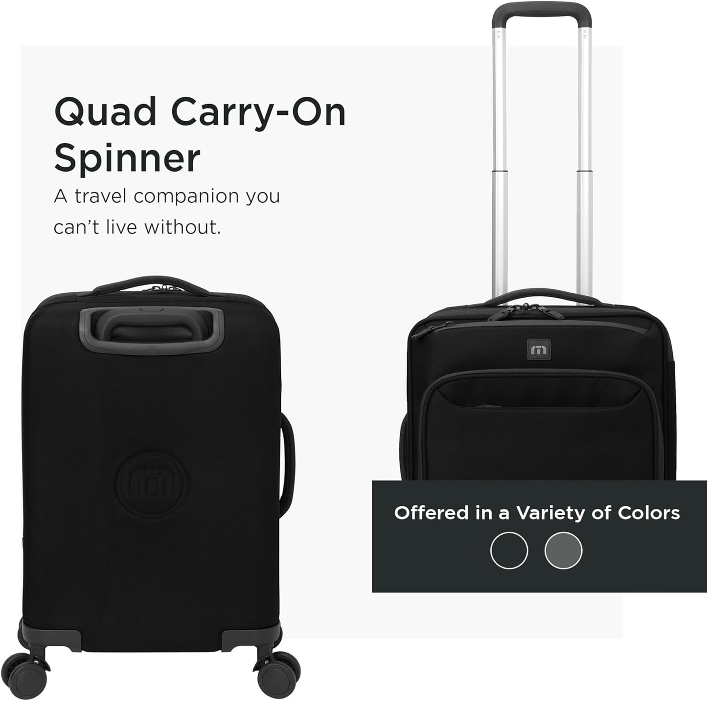 TravisMathew Quad Carry-On Spinner TMB400, Black