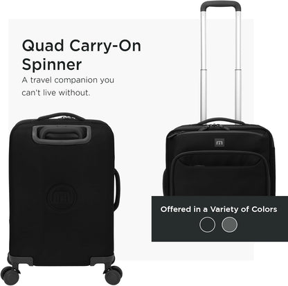 TravisMathew Quad Carry-On Spinner TMB400, Black