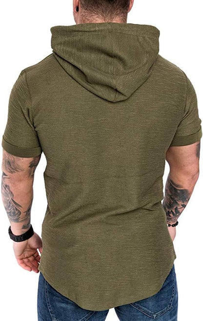 Lexiart Mens Fashion Athletic Hoodies Sport Sweatshirt Solid Color Fleece Pullover
