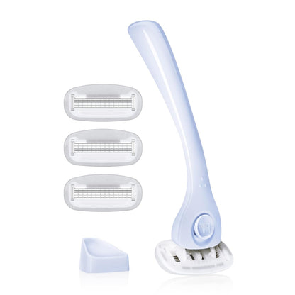 Billie Women's Razor Kit with 5 Blades + Dermaplane Starter Kit with 3 Refill Blades for Facial Hair Removal