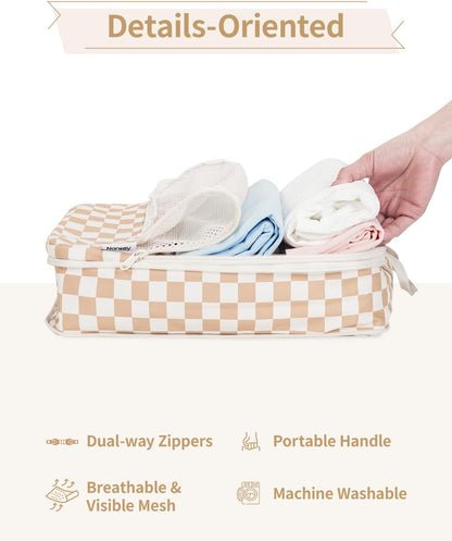 Narwey 6 Set Compression Packing Cubes for Travel Kids Women Carry on, Packing Organizers Bag for Backpack Luggage Suitcase Duffle Bags