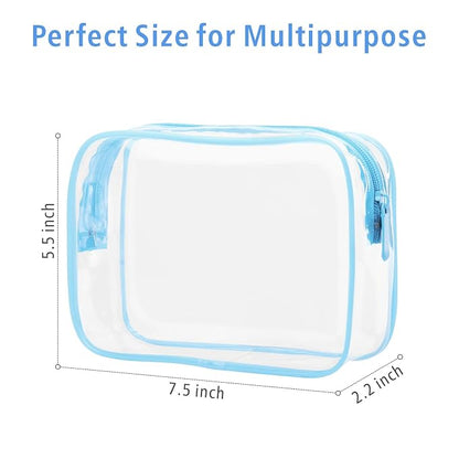 PACKISM 3 Pack TSA Approved Clear Toiletry Bags, Quart Size, Travel Makeup - Image 2