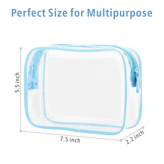 PACKISM 3 Pack TSA Approved Clear Toiletry Bags, Quart Size, Travel Makeup - Image 2