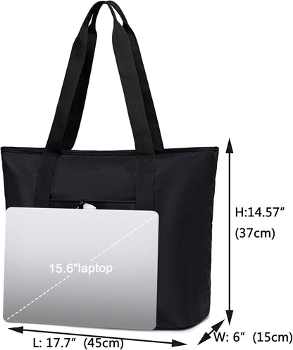 LEDAOU Beach Bags for Women, Beach Bags Waterproof Sandproof, Packable Beach Tote Bag with Zipper Travel Sports