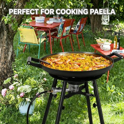 ONLYFIRE GRILLS Propane Paella Burner Stand Set with 21" Paella Pan, GS300