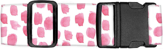 Luggage Straps for Suitcases Travel Belt Accessories, Cute Suitcase Strap, Adjustable Luggage Belt Strap, Heavy Duty with Quick-Release Buckle Luggage Strap Pink Polka Dots