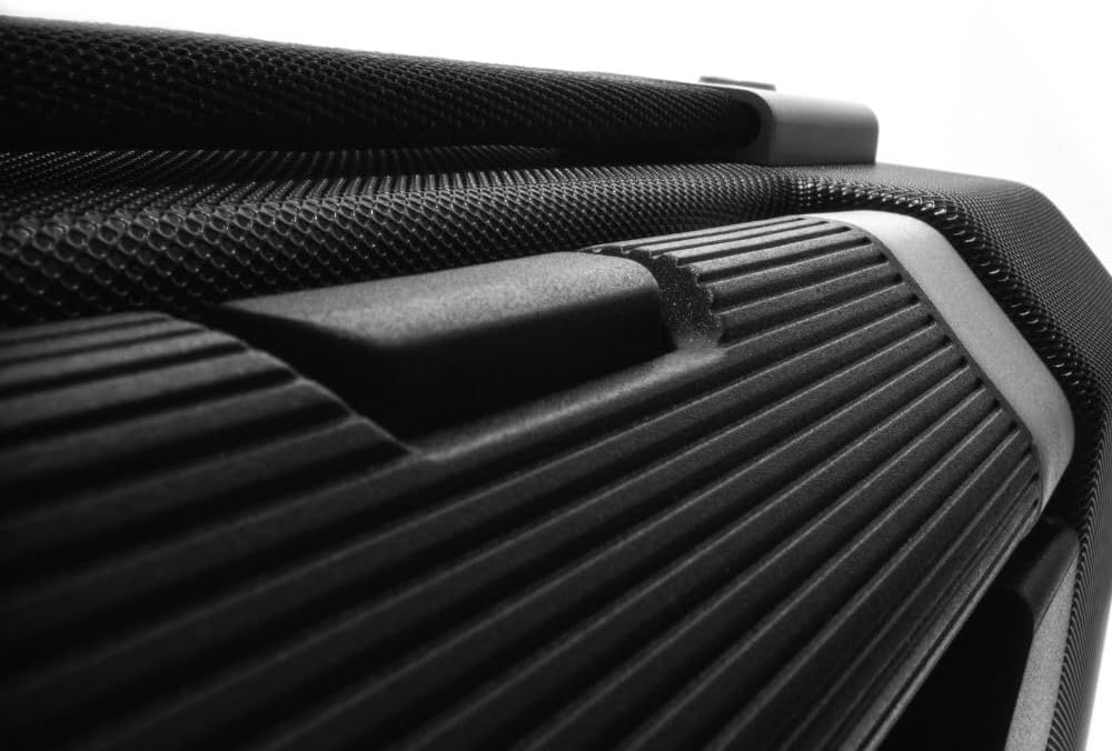 D_b_ Ramverk Pro Carry-On 21 Inch Hardside Luggage Extra Protection Aluminum Frame, Silent 360 Spinner Wheels, TSA Lock, Interior Laptop Compartment and Two Zipper Dividers - Black Frame/Black