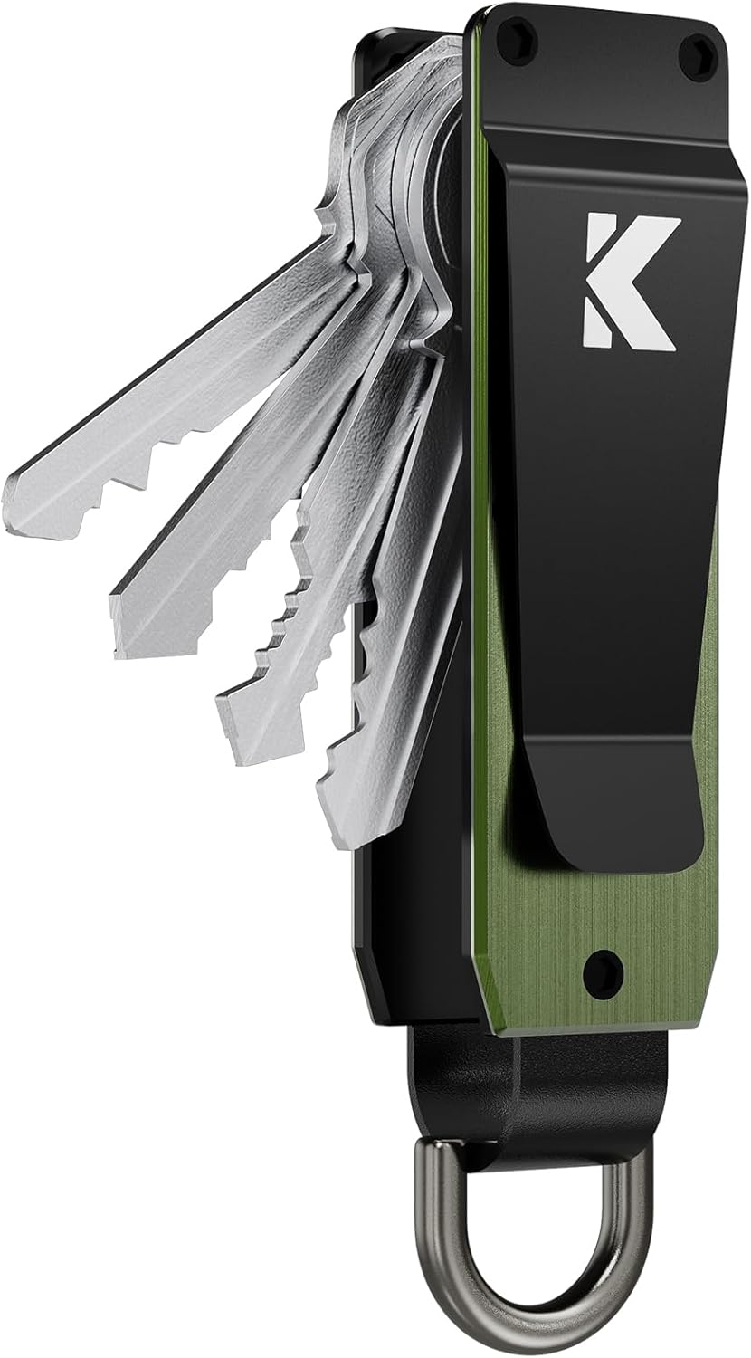 Key Organizer for Men Compact Key Holder Minimalist Key Case Metal Key Chain Key Holder for Keychain Secures 2-5 Keys